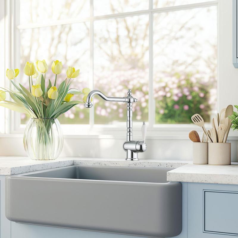 Franke Particolare Old England klasyczna bateria kuchenna chrom 115.0060.360