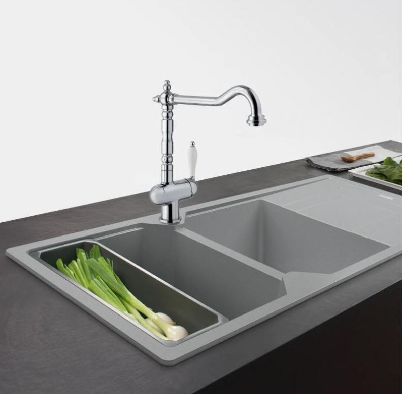 Franke Particolare Old England klasyczna bateria kuchenna chrom 115.0060.360