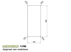 Lorreine 17R Luxe rvs kleine spoelbak 17cm płaski montaż podblatowy i nablatowy 1150178225