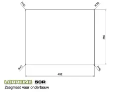 Lorreine 50R Luxe zlew ze stali nierdzewnej 50x40 cm montaż na równi z blatem, montaż nablatowy i podwieszany 1150178228