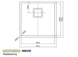 Lorreine 40VK Exclusive zlewozmywak ze stali nierdzewnej 40x40 cm do montażu wpuszczanego, podwieszanego i nakładanego 1150178273