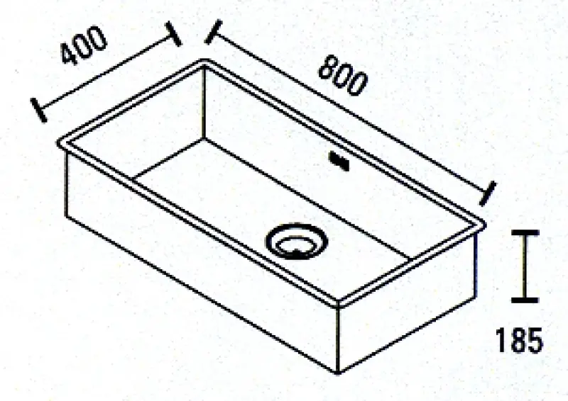 ABK Bingara extra grote roestvrijstalen spoelbak 80x40cm voor vlakbouw, onderbouw en opbouw BIN80FVI