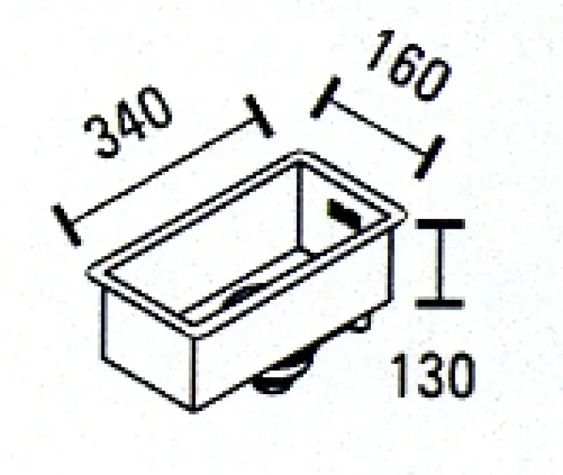 ABK Baronga mały zlewozmywak ze stali nierdzewnej 16x34 cm do montażu wpuszczanego, podwieszanego i nablatowego BAR16FVI