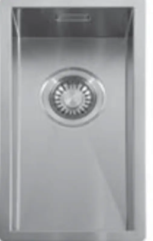 ABK Baronga mały zlewozmywak ze stali nierdzewnej 20x40 cm montaż na równi z blatem, podwieszany i nakładany BAR20FVI