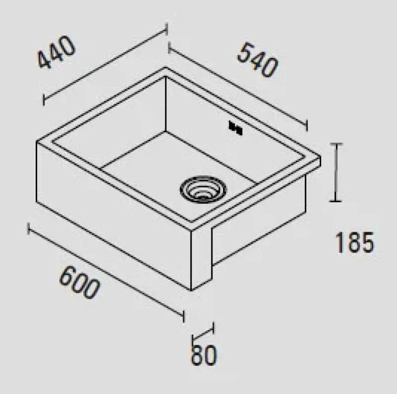 ABK Baronga 6054f zlewozmywak do zabudowy typu farmhouse z wykończonym frontem 1150424037