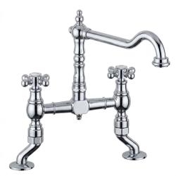 Nostalgiczny kran kuchenny ze stali nierdzewnej V1979RVSST