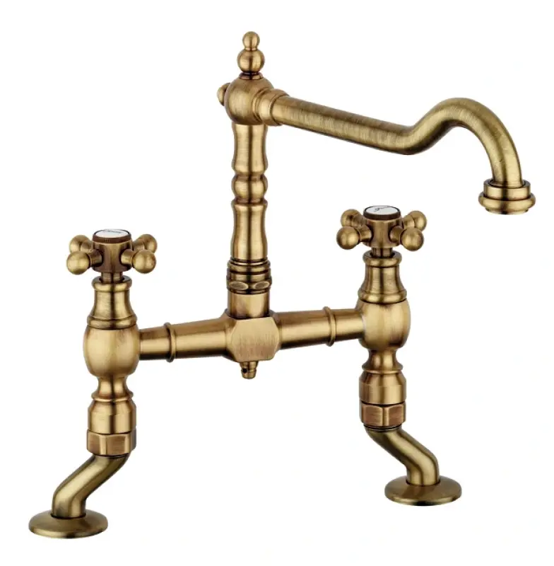 Nostalgiczny kran kuchenny ze stali nierdzewnej V1979RVSST