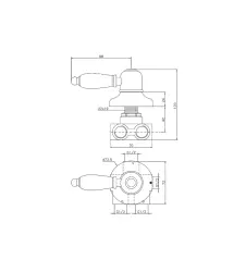 Huber Croisette Zawór Przełączający Brązowy 1/2 CS00027027