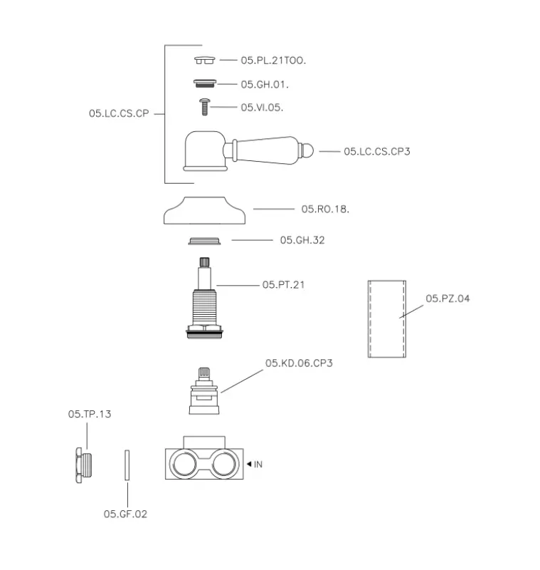 Huber Croisette Zawór Przełączający Brązowy 1/2 CS00027027