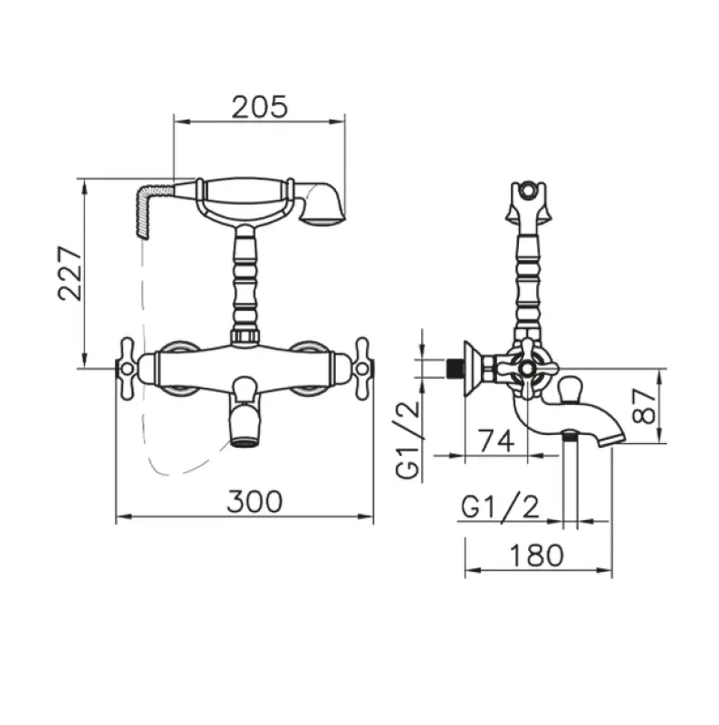 Huber Croisette Bateria Wannowa z Termostatem Brąz CST3301027