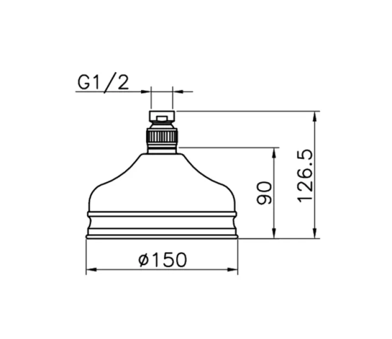 Huber Nostalgiczny Prysznic Deszczowy 15cm Chrom 05.SO.01H.CR