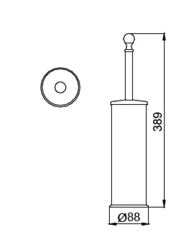 Huber Croisette Klasyczny stojak na szczotkę do toalety model stojący Chrom 4040.01H.CR