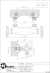 Huber Victorian Termostatyczna Bateria Prysznicowa z Ręcznym Prysznicem Złota 1154957652