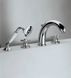 Huber Croisette 4-otworowa bateria wannowa termostatyczna złota CST760102G