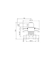 Huber Croisette Wbudowany Zawór Złoty CS0003102G
