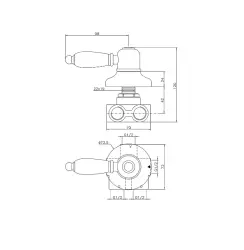 Huber Croisette Przełącznik Chrom/Złoto 1/2 CS0002707G