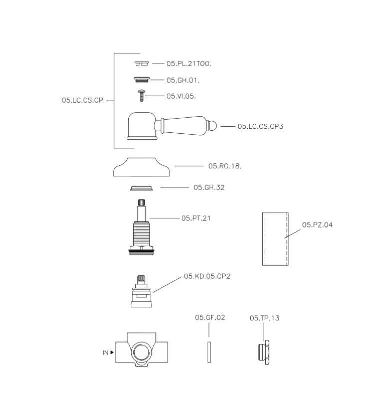 Huber Croisette Przełącznik Złoty 653.CS01H.AG