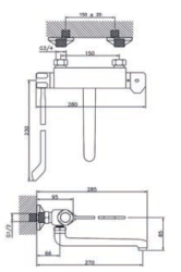 Huber Clinic termostatyczna bateria kuchenna chrom 571.08LCH.CR