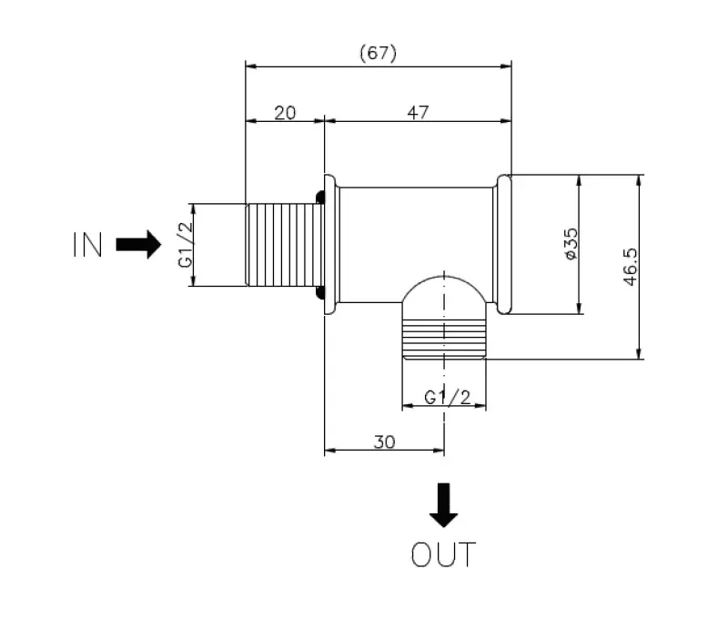 Huber Nostalgiczne Połączenie Ścienne 67.04H.AG