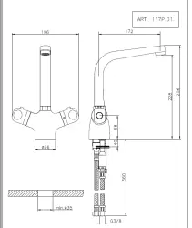 Huber Prima termostatyczna bateria kuchenna chromowana 117P01HCR