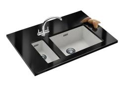 Franke Sirius 2 S2D 110.50 biały zlewozmywak z tworzywa sztucznego 50x41cm do montażu podszafkowego 125.0252.224