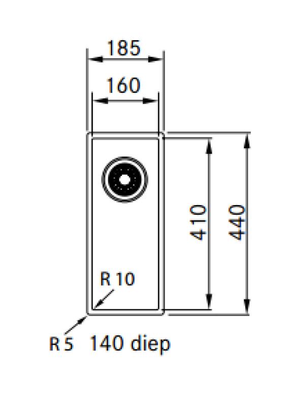 Franke Sirius 2 S2D 110.16 czarny zlew z tworzywa sztucznego 16x41cm do montażu podszafkowego 125.0252.231
