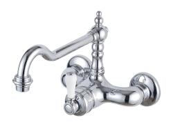 Nostalgiczny kran kuchenny Hermitage R kran ścienny Chrom 10.9021