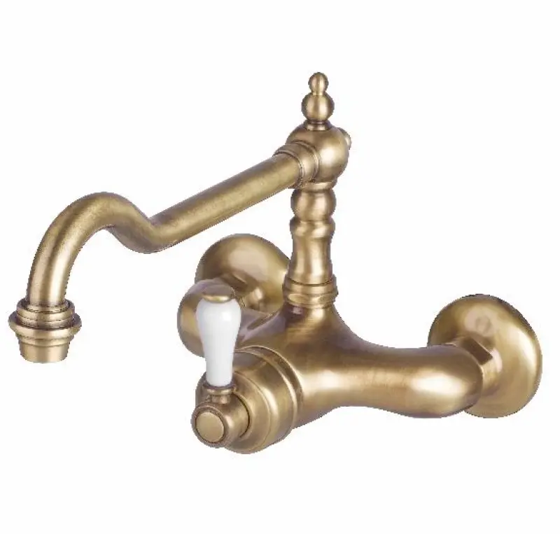 Nostalgiczny kran kuchenny Hermitage R kran ścienny Chrom 10.9021