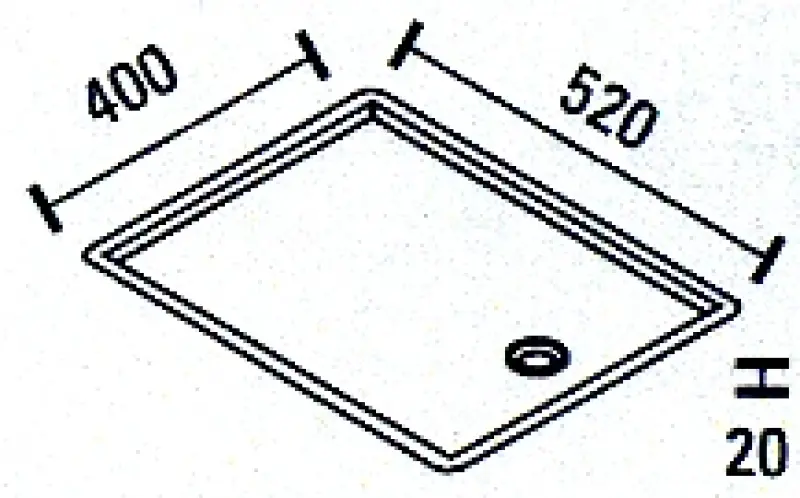 ABK Baronga ociekacz do naczyń ze stali nierdzewnej 52x40cm, montaż na równi z blatem, BAR52FVI