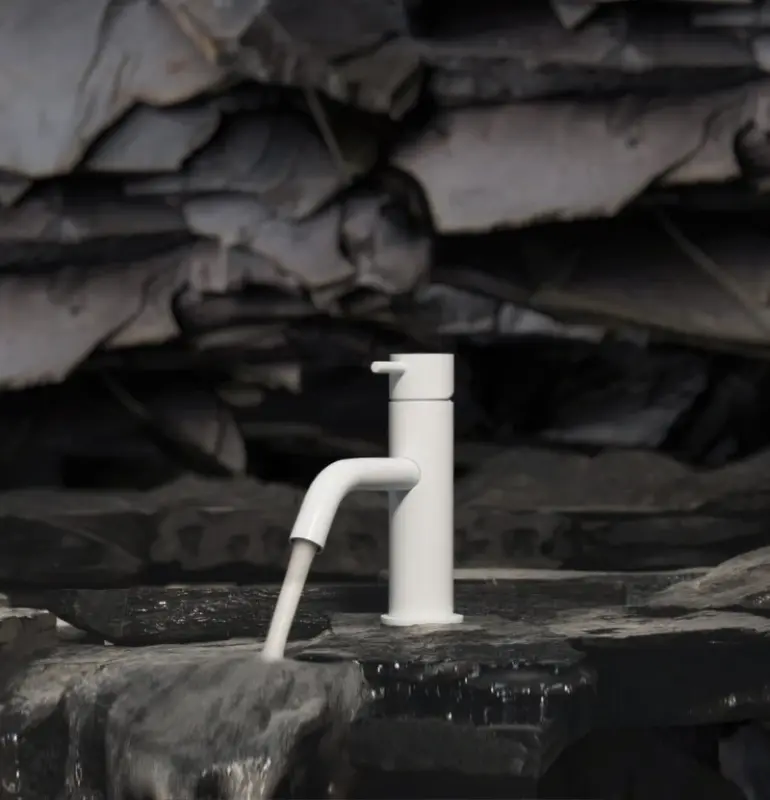 Waterevolution Flow bateria umywalkowa matowa biała T110BR