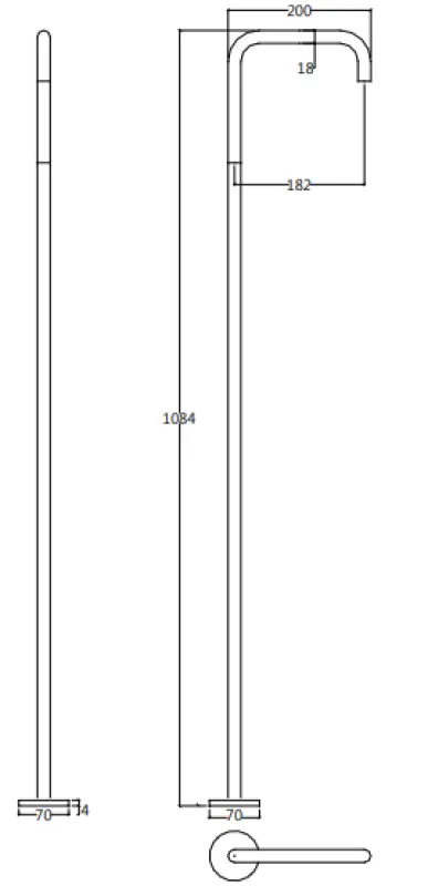Waterevolution Flow wolnostojąca bateria umywalkowa z czujnikiem na podczerwień na baterie chrom 1207925212