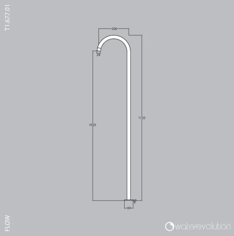 Waterevolution Flow wolnostojąca bateria umywalkowa z czujnikiem na podczerwień na baterię chrom 1207925222