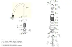 Waterevolution Flow 2-otworowa bateria umywalkowa chromowana z małą wylewką V 120mm T1121V01
