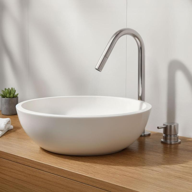 Waterevolution Flow 2-otworowa bateria umywalkowa chromowana z małą wylewką V 120mm T1121V01