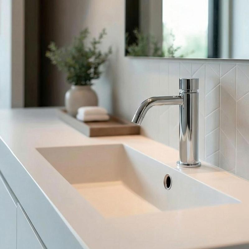 Waterevolution Flow Samozamykający się kran do umywalki chromowany T110TP01