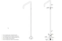 Waterevolution Flow wolnostojąca bateria umywalkowa, wylewka matowa biała T1676BR