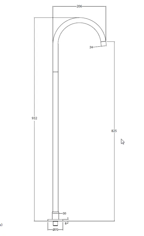 Waterevolution Flow wolnostojąca bateria umywalkowa z wylewką matowa czarna T1677PR