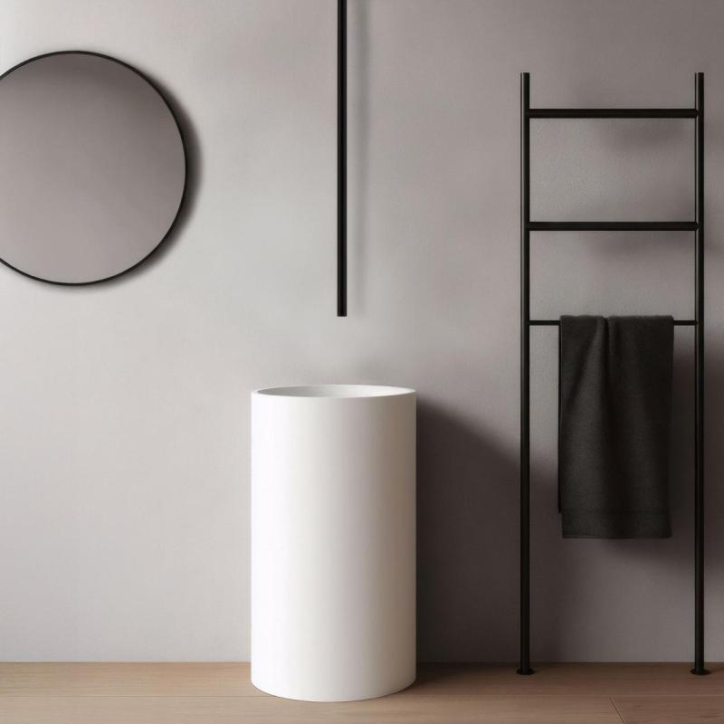 Waterevolution Flow sufitowa bateria umywalkowa wylewka matowa czarna T1678PR