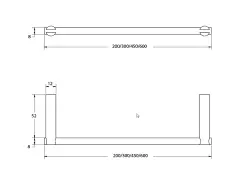 Waterevolution S22 wieszak na ręczniki 60 cm stal nierdzewna A413IE