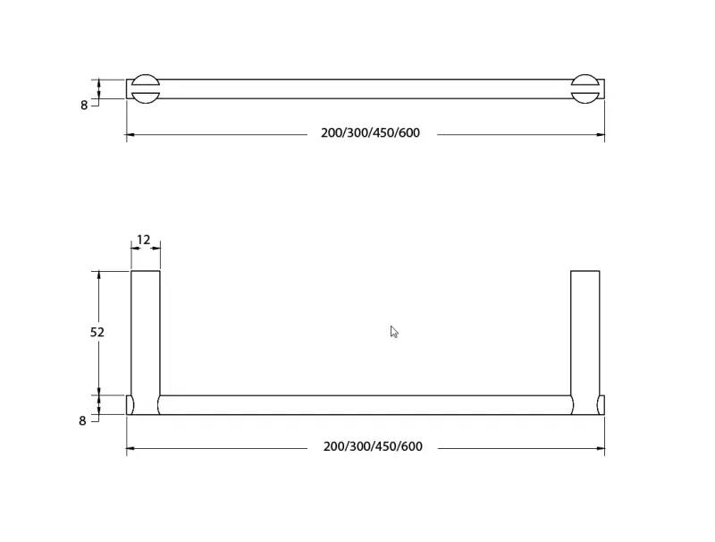 Waterevolution S22 wieszak na ręczniki 60 cm stal nierdzewna A413IE