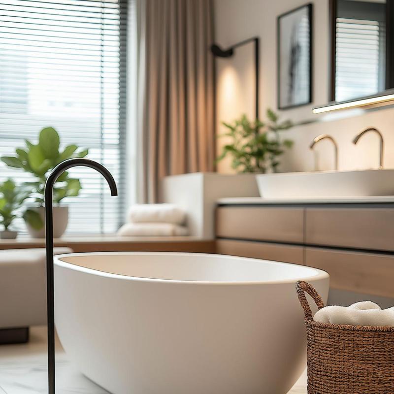 Waterevolution Flow wylewka wannowa stojąca matowa czarna T1673PR