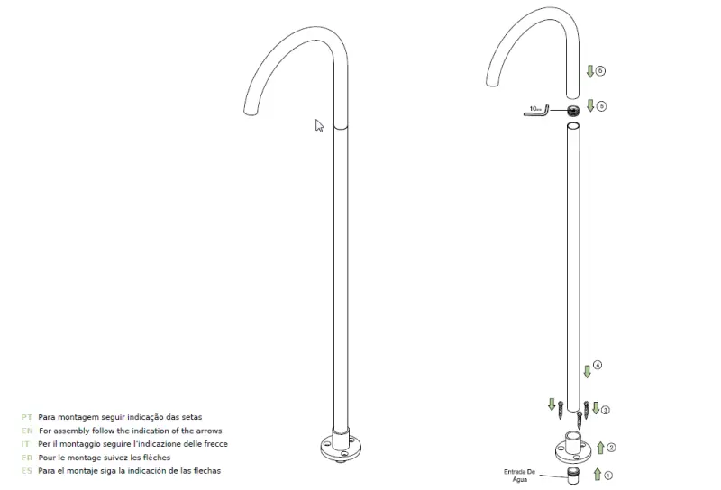 Waterevolution Flow wylewka wannowa stojąca matowa czarna T1673PR