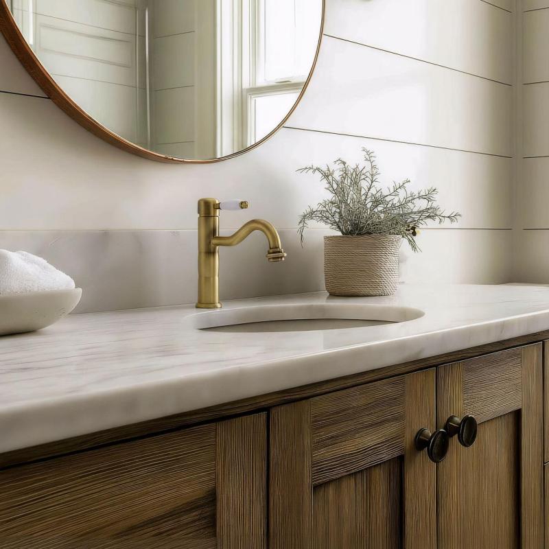 PB Classic klasyczna bateria umywalkowa pilar brąz 1208592572