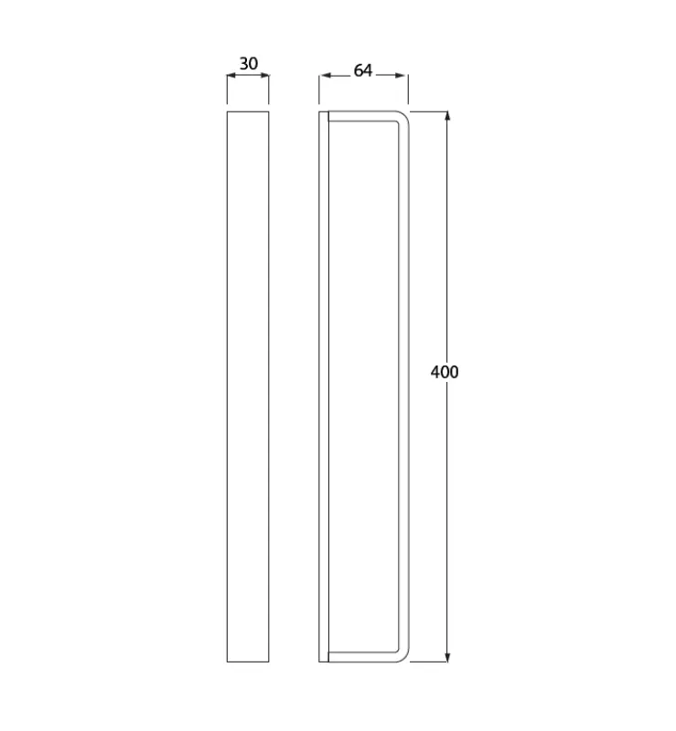Waterevolution Deep pionowy uchwyt na ręcznik 40cm chrom A21601