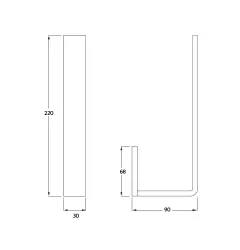 Waterevolution Deep rezerwowy uchwyt na papier toaletowy matowa biel A232BR