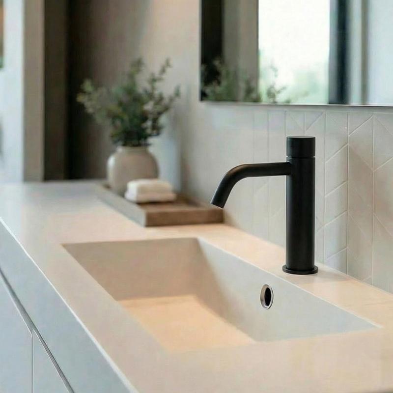 Waterevolution Flow Samozamykający się kran umywalkowy matowy czarny T110TPPR