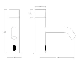 Waterevolution Flow elektroniczna bateria umywalkowa na podczerwień na baterie matowa biała T110EBBR