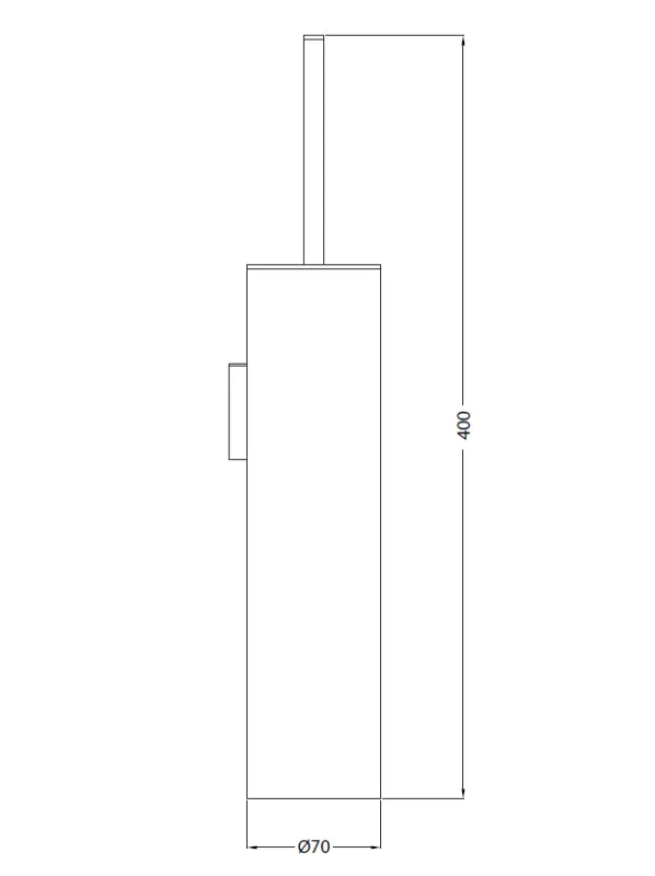 Waterevolution Deep zestaw szczotki do toalety wolnostojącej matowa czarna A240PR