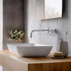 Waterevolution Flow inbouw wastafelkraan chroom uitloop 21 cm T116B01-21