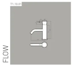 Waterevolution Flow kraan do umywalki matowa biała T1101ABR